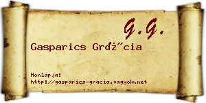 Gasparics Grácia névjegykártya